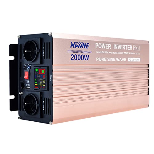 XWJNE 2000W 4000W Inverter 12V a AC 220 230V Onda Pura Convertitore...