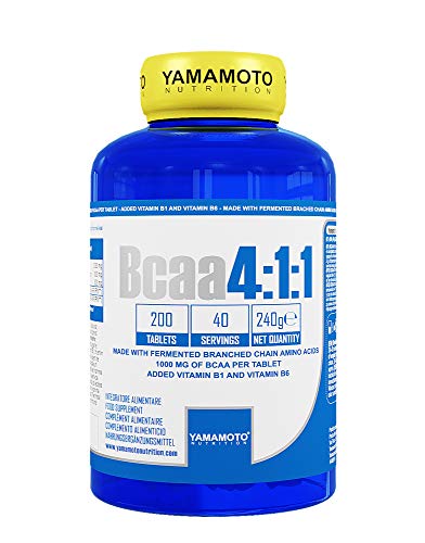 Yamamoto Nutrition BCAA 4:1:1 integratore alimentare di aminoacidi ramificati (BCAA) in rapporto 4:1:1 200 compresse