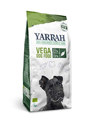 YARRAH Cibo Secco Biologico Vegano per Cani - Gustose Crocchette Vegetariane Vegane con Soia, Oilio di Cocco, Lupini Bianchi e Baobab - Ideale per Tutti i Cani Adulti - 2kg