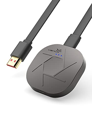 YEHUA Wireless WiFi Display Dongle, Miracast HDMI Dongle Converter Video Ricevitore Video Streaming WiFi per iOS   Android   PC   Tablet   Windows   Mac OS   Monitor   Proiettore