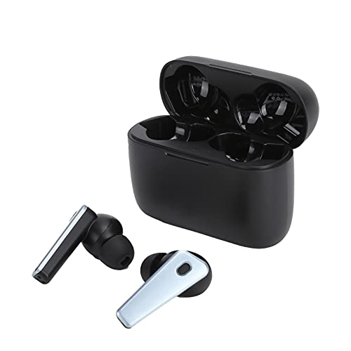 Yunseity True Wireless Earbuds, TWS Bluetooth Earbuds, Hybrid Active Noise Cancelling Auricolari Wireless, Physical Noise Reduction Auricolari Cuffie con Custodia di Ricarica(Argento)