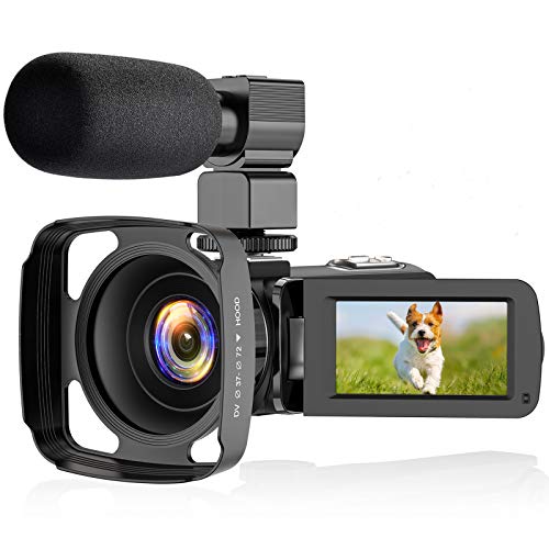 ZORNIK 2.7k Videocamere,Vlogging Camera IR Visione Notturna 36MP 16X Zoom Digitale 3.0 Pollici LCD 270 Gradi Schermo Girevole con Telecomando