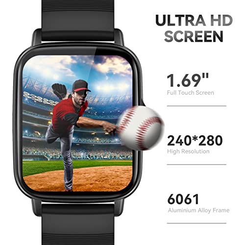1.7’’ HD Smartwatch Uomo Chiamata Bluetooth e Risposta Vivavoc...