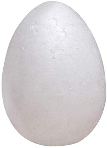 10pcs Uova di Pasqua in Bianco Uova di Pasqua in Schiuma Bianca Artificiale Ideali per I Bambini Regalo Artigianale per Il Taglio,5CM