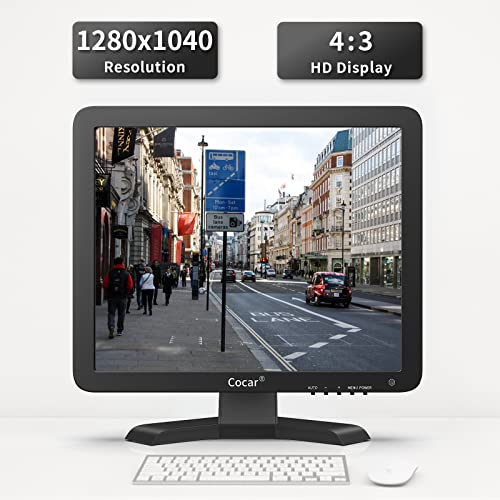 19  CCTV Sicurezza Monitor con AV HDMI BNC VGA, 4:3 1280x1024 LCD H...