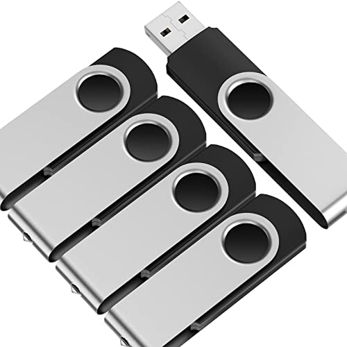 32GB Chiavetta USB 2.0 - 5 Pezzi Pendrives Metallo Girevole Memoria...