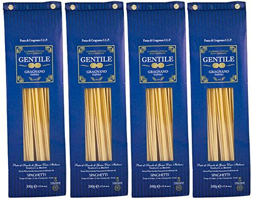 4 confezioni Spaghetti di Gragnano Trafilati al Bronzo, Pastificio Gentile, 500 gr