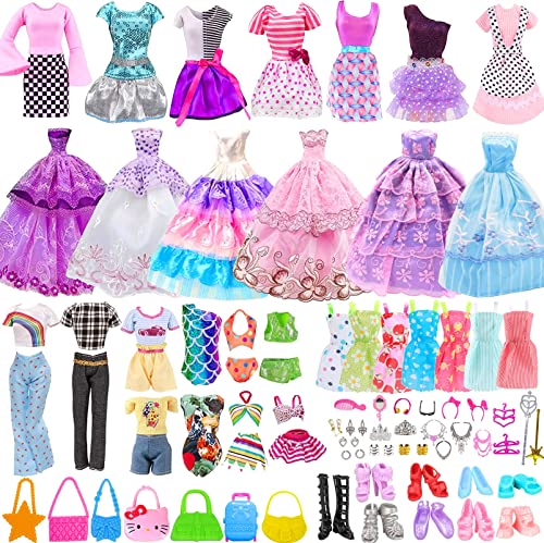 56 Set Abbigliamento e Accessori per Barbie Doll, Accessori per Bam...