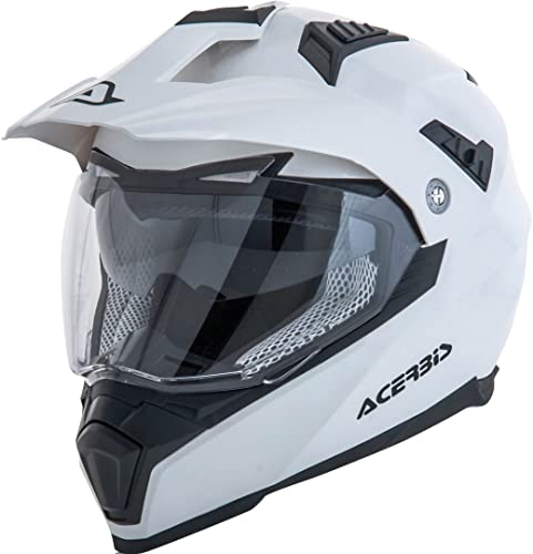 Acerbis 0022310.030.064 Casco Flip Fs-606 Bianco, Helmet Uomo, White, M