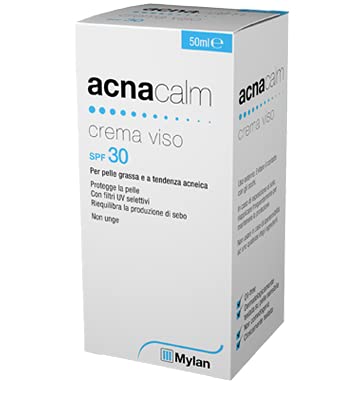 Acnacalm Crema – Crema viso protettiva per pelle grassa e tendenza acneica – SPF 30 – 50ml