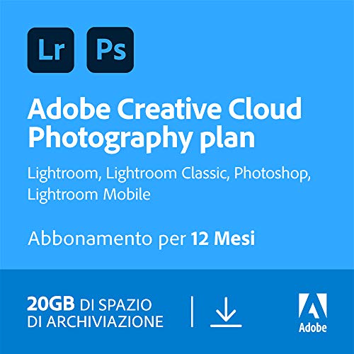 Adobe Creative Cloud Photography Plan with 20GB | 1 Anno | PC Mac |...