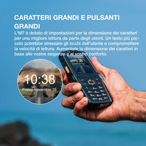 AGM M7 Telefono Robusto Esterno di Tasti, 4G Telefono Sbloccato per...