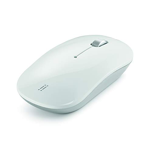 aiino Myriad Mouse Wireless Bluetooth 5.0 Ricaricabile per MacBook iPad Windows, Mouse con Ricarica Wireless, Ricarica Infinita, Indicatore LED Multifunzione, Ultra Leggero - Bianco