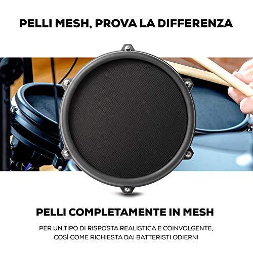 Alesis Nitro Mesh Kit - Batteria Elettronica con Pelli Mesh, 8 Drum...