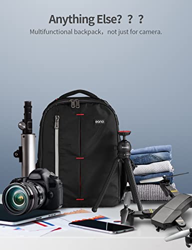 Amazon Brand - Eono Zaino per fotocamera con scomparto per laptop e...