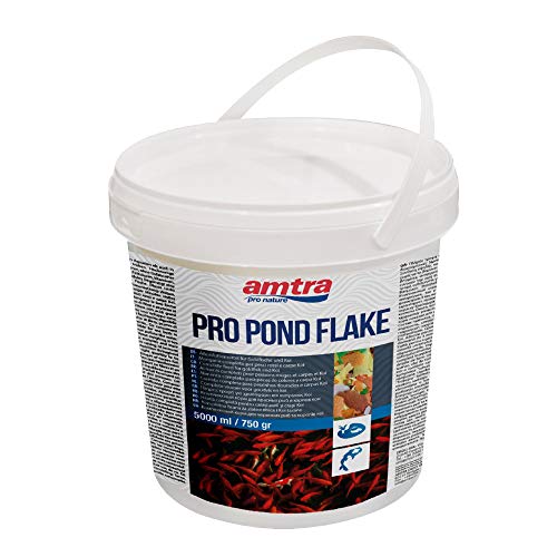 Amtra PRO Pond Flake - alimento per Pesci Rossi e Carpe Koi da laghetto in Scaglie, Formato 5000 ml
