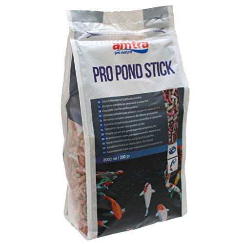 Amtra PRO Pond Stick - alimento per Pesci Rossi e Carpe Koi da laghetto in Stick, Formato 2000 ml