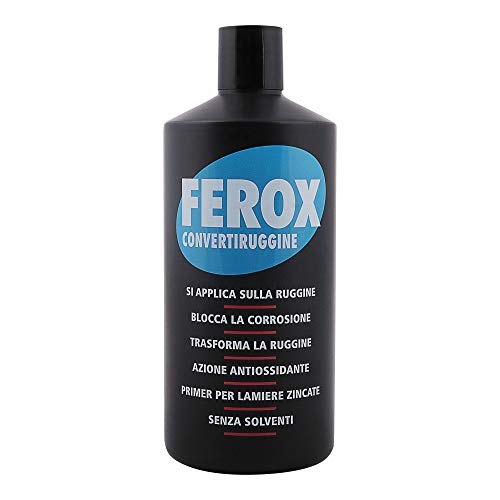 AREXONS FEROX CONVERTIRUGGINE 375 ml trattamento rimozione ruggine e protezione superfici in ferro, prodotto togli ruggine , beccuccio dosatore, utilizzabile su superfici arrugginite e non arrugginite