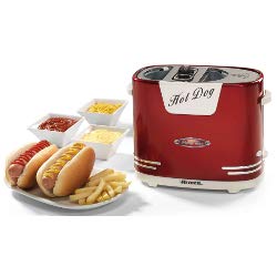 Ariete 186 Hot Dog Maker, Macchina per fare hot dog, Stile retrò, 5 livelli di cottura, 650 W, Rosso