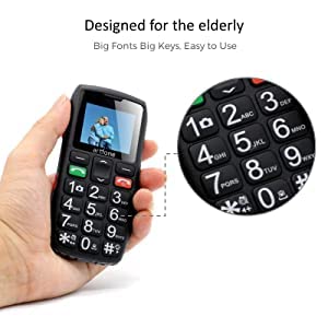 Artfone C1 Telefono Cellulare per Anziani con Tasti Grandi, Funzion...