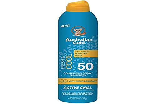 Australian Gold Fresh & Cool Continuous Spray Sunscreen Spf50 177 Ml
