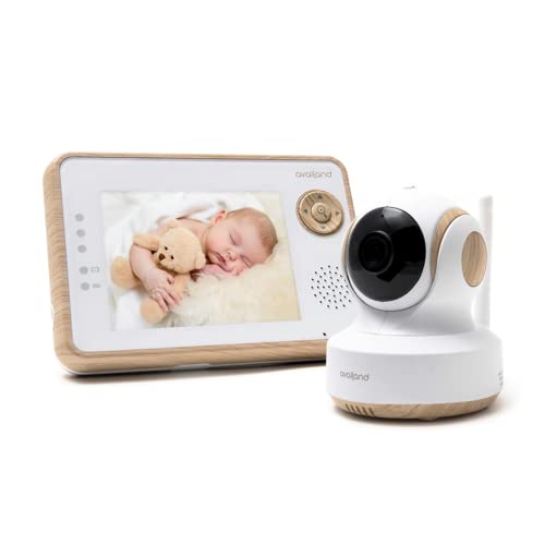 Availand Follow Baby Wooden Edition  - Baby monitor con telecamera motorizzata: segue automaticamente i movimenti del bebè