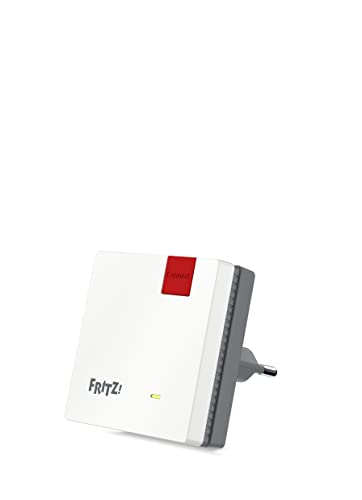 AVM FRITZ!Repeater 600 International, ripetitore estensore segnale WiFi N fino a 600 Mbit s (2,4 GHz), WPS, design compatto, interfaccia in italiano