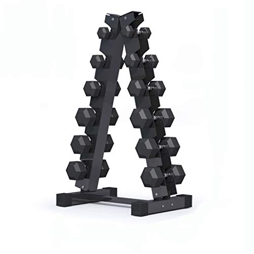 AVOA Dumbbell Rack Dumbbell Rack Dumbbell Rack Dumbbell Stand verticale Dumbbell Rack Rack di stoccaggio Dumbbell Rack per Home Gym Allenamento quotidiano Dumbbell Stand (Colore: Nero (6-Tier))