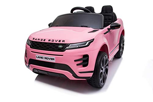Babycar Range Rover Evoque ( Rosa ) Nuova con Monitor Touch Screen Mp4, Sedile in Pelle Macchina Elettrica per Bambini Ufficiale con Licenza 12 Volt Batteria con Telecomando 2.4 GHz