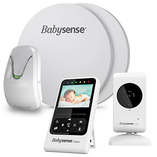BabySense Monitoraggio video e movimento respiratorio del bambino - Modelli: 7 + V24R- Pacchetto bundle - 2 in 1