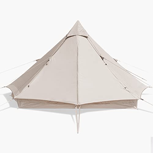 Ballsea Tenda da campeggio per 4 persone, tenda esagonale, larghezza 3,5 m x altezza 2,1 m, realizzata in tessuto Oxford, fondo in PVC, traspirante e impermeabile