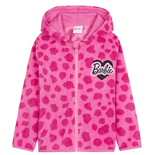 Barbie Giacca Bambina Pile - Felpe con Zip Bambina - Fleece Jacket (Rosa, 9-10 anni)