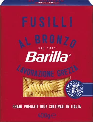 Barilla Pasta Al Bronzo Fusilli 100% Grano Italiano, Pasta Trafilat...