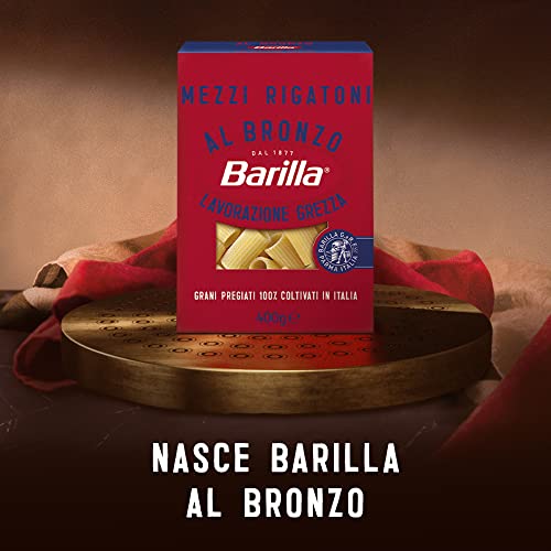Barilla Pasta Al Bronzo Mezzi Rigatoni 100% Grano Italiano, Pasta T...