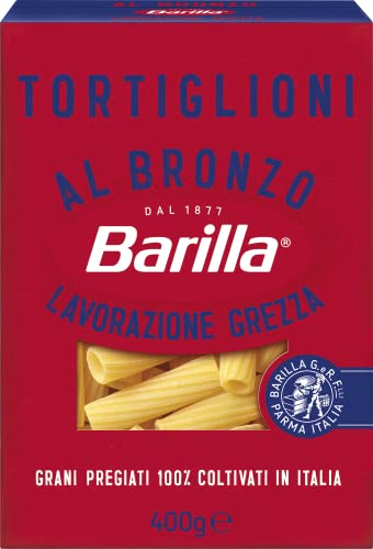 Barilla Pasta Al Bronzo Tortiglioni 100% Grano Italiano, Pasta Traf...