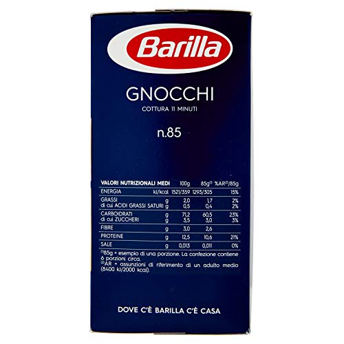 Barilla Pasta Gnocchi N. 85, Pasta Corta di Semola di Grano Duro 10...