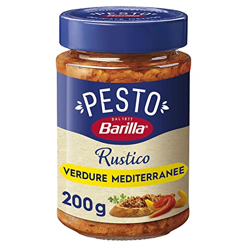 Barilla Sugo Pesto Rustico Mediterraneo, con Zucchine, Peperoni e P...