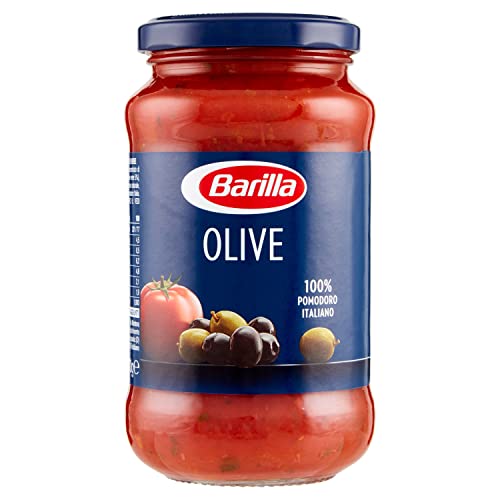 Barilla Sugo Pronto di Pomodoro 100% Italiano con Olive Nere, Olive...