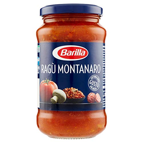 Barilla Sugo Ragù Montanaro, Salsa Pronta al Pomodoro con Salsiccia e Funghi, 400g