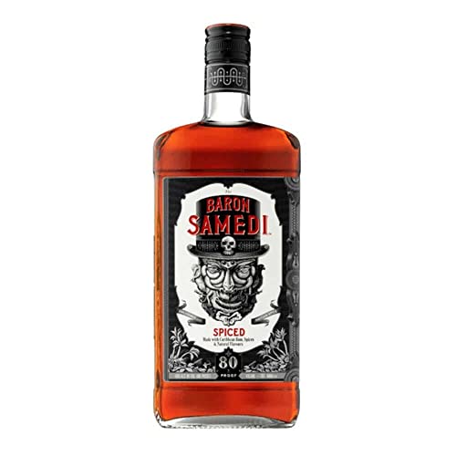 Baron Samedi Spiced Rum Rhum Haitiano Realizzato con Spezie Naturali, 40% Vol, Bottiglia in Vetro da 70cl