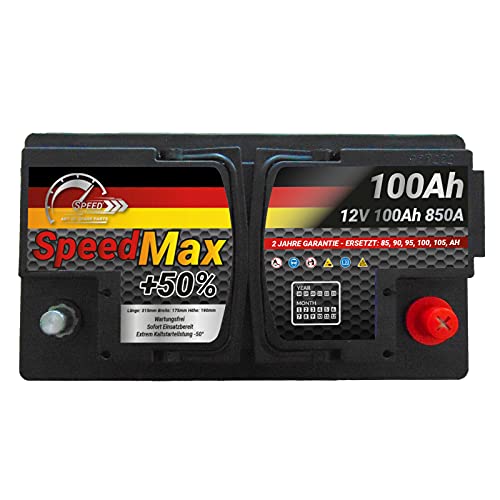 Batteria Auto Speed Max L4100 100AH 850A 12V = FIamm 100Ah DX+ Pron...