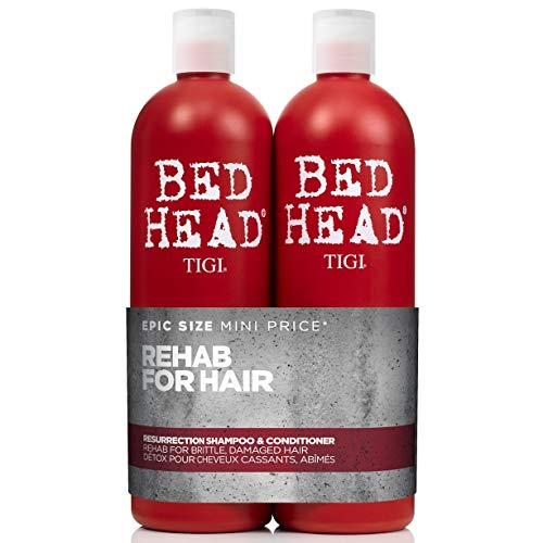 Bed Head by TIGI Resurrection Shampoo e Balsamo Professionale per Capelli Danneggiati, 2x750 ml
