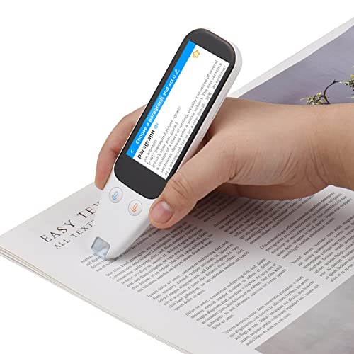 Benkeg Lettore di esami con penna per traduzione a scansione portatile Dispositivo traduttore di lingua vocale con touchscreen Wi-Fi Connessione