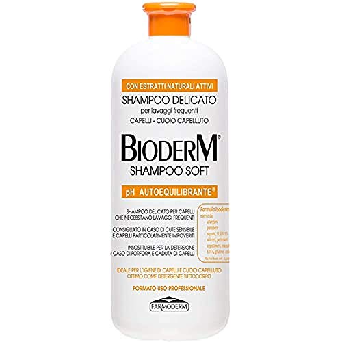 BioDerm Shampoo Soft 1000 ML- Shampoo Delicato per Cuoio Capelluto Sensibile e Capelli impoveriti - Shampoo Coadiuvante Antiforfora - Allevia Prurito e Dermatite Seborroica