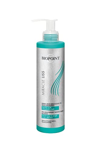 Biopoint Miracle Liss - Crema Capelli Senza Risciacquo Liscio 72h, Azione Ultralisciante, Nutriente e Disciplinante Contro l’Effetto Crespo, 200 ml