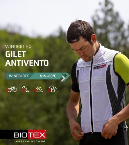 Biotex Gilet X-Light Antivento da Uomo per Ciclismo e Running, Inti...