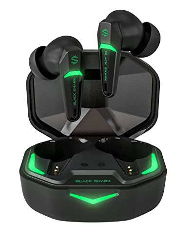 Black Shark Cuffie Bluetooth con Latenza Ultra-bassa di 45 ms, Auricolari Bluetooth Gaming con Bluetooth 5.2, Dual Mode, Driver 10 mm, Tempo di Ascolto 35 ore, Resistenza All’acqua IPX4, 4 Microfoni