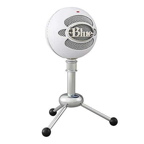 Blue Snowball Microfono USB per Registrazione, Streaming, Podcast, Gaming su PC e Mac, Mic a Condensatore con Modelli Polari Cardioide e Omnidirezionale e Design Retrò Elegante - Bianco