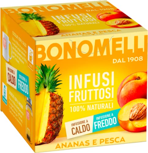 Bonomelli Infusi Fruttosi, Ananas e Pesca, Confezione da 12 Filtri,...