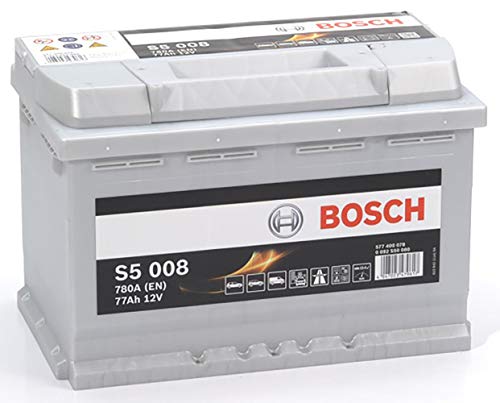Bosch S5008, Batteria per Auto, 77A h, 780A, Tecnologia al Piombo Acido, per Veicoli Senza Sistema Start Stop